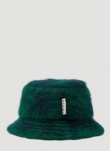 Marni Brushed Bucket Hat Dark Green mni0149004