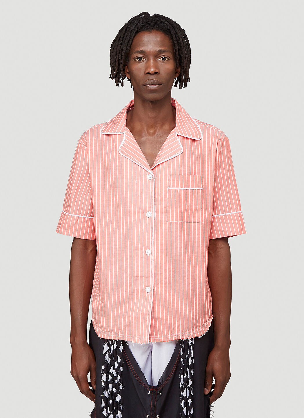 Pyjama shop collar shirt
