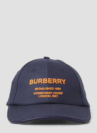 Burberry ロゴエンブロイダリー ベースボールキャップ ブルー bur0247048