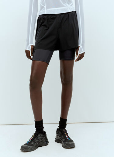 RUNNING ORDER Adasi 8" Double Liner Shorts Black run0356008