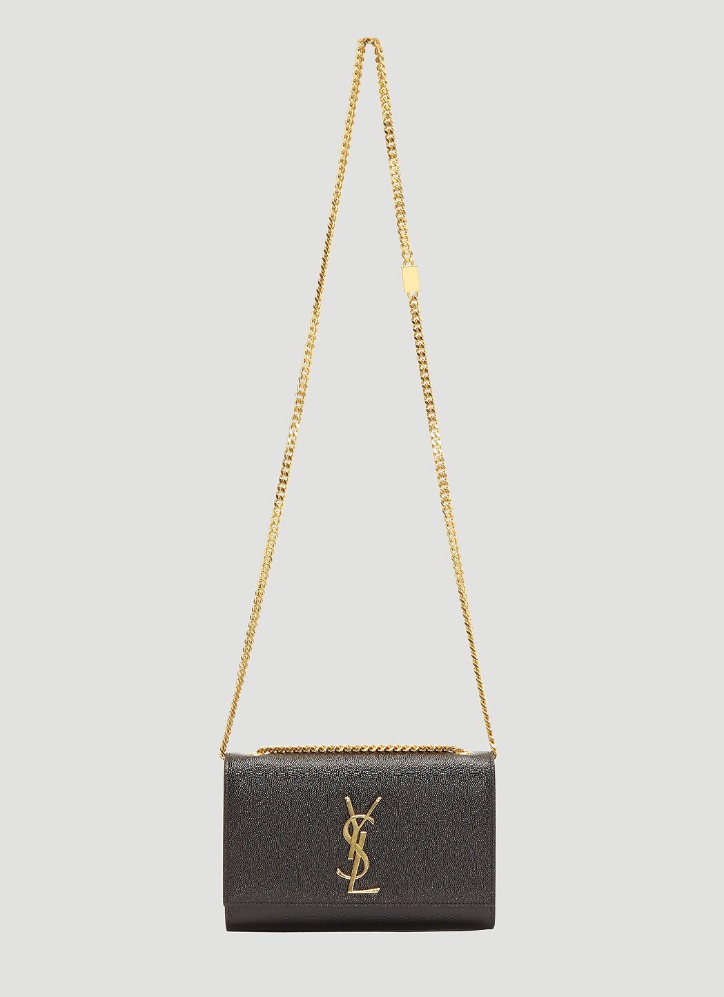 Saint Laurent Kate Grain De Poudre Shoulder Chain Bag 黑色 sla0238013