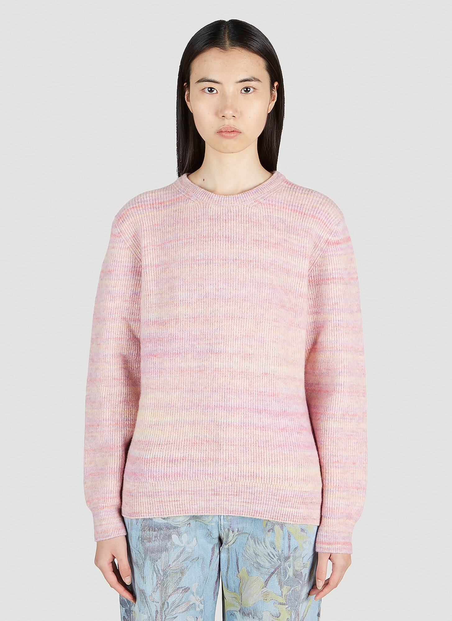 Apc Elsa Striped Sweater In Pink