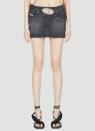 Diesel De-Ron-S2 Denim Mini Skirt Grey dsl0253024