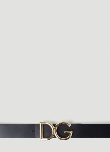 Dolce & Gabbana 徽标铭牌腰带 黑色 dol0145020