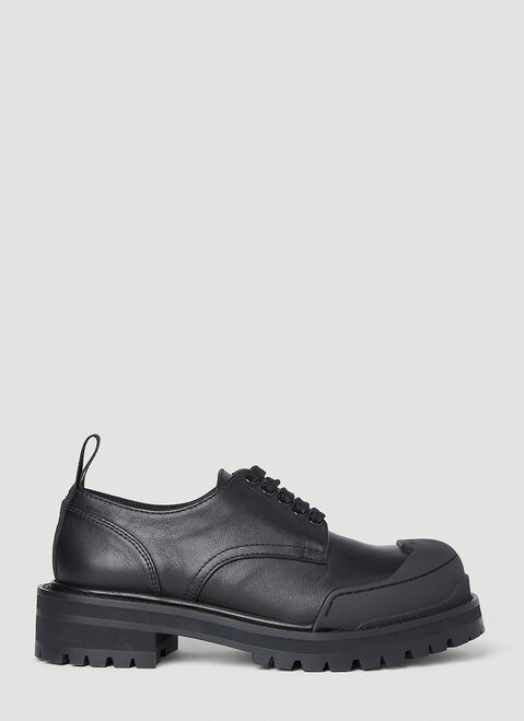 Maison Margiela 다다 가죽 더비 슈즈 블랙 mla0153026