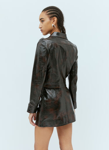 Courrèges Iconic Vinyl Jacket Brown cou0253018