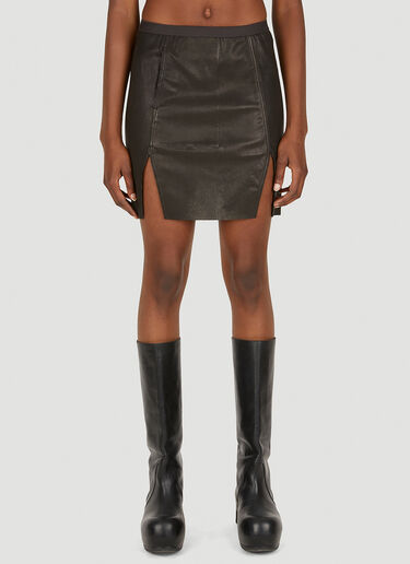 Rick Owens Coated Mini Skirt Black ric0249012