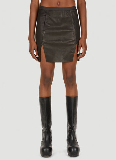 Coated Mini Skirt Rick Owens Coated Mini Skirt Black ric0249012