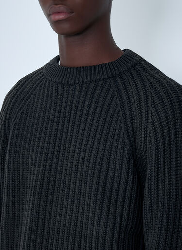 Rib Knit Sweater Junya Watanabe Rib Knit Sweater Black jwn0162005