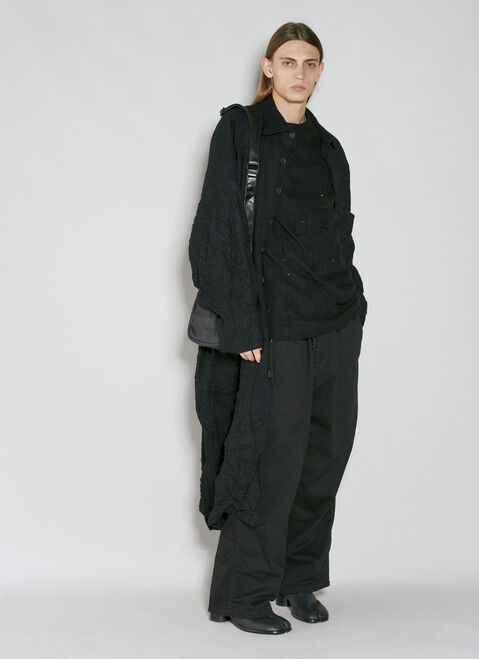 Yohji Yamamoto Distressed Knit Sweater Black yoy0154012