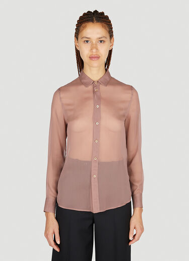 Saint Laurent Buttoned Shirt Pink sla0251047