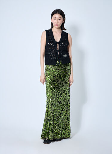 GANNI Logo Patch Vest Black gan0260001