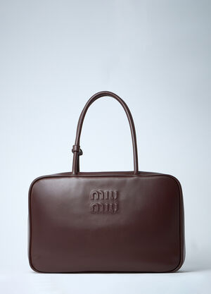 Miu Miu Beau Leather Shoulder Bag Grey miu0262053