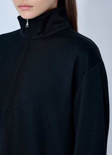 RIER Polar Jogging Virgin Wool Half-Zip Top Black rrr0265005