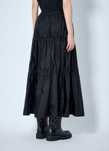 LN-CC® - Moncler: Tiered Maxi Skirt - Black Moncler Tiered Maxi Skirt Black mon0265089