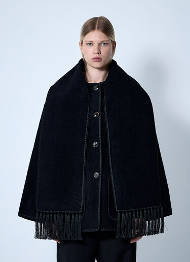 TOTEME Embroidered Scarf Jacket Black tot0261029