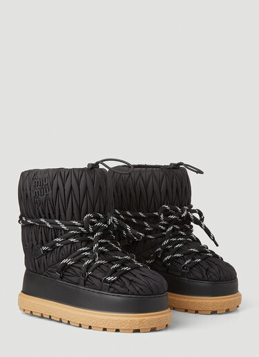 Miu Miu Matelassé Après-Ski Boots Black miu0251014