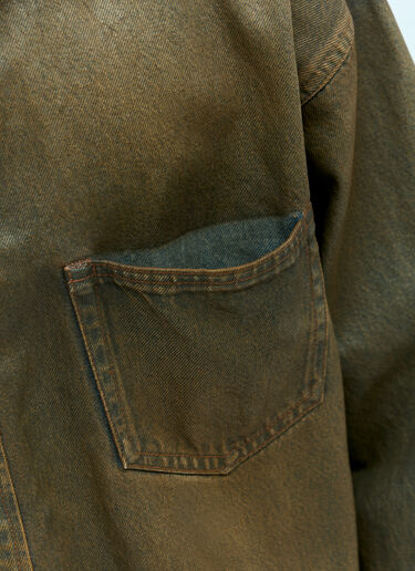 Denim Button-Up Shirt Acne Studios Denim Button-Up Shirt Brown acn0154010