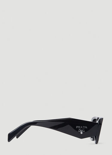 Prada Geometric Frame Sunglasses Black lpr0352001