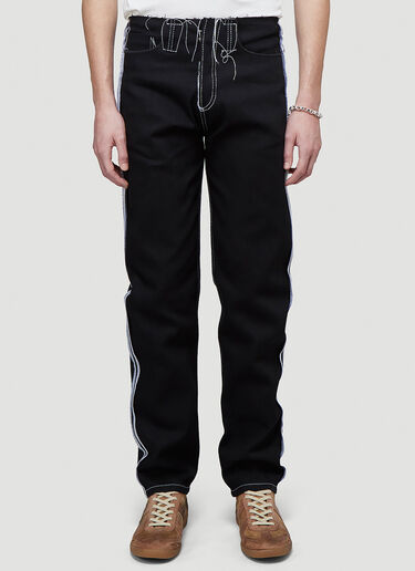 Maison Margiela Contrast-Stitch Jeans Black mla0143008