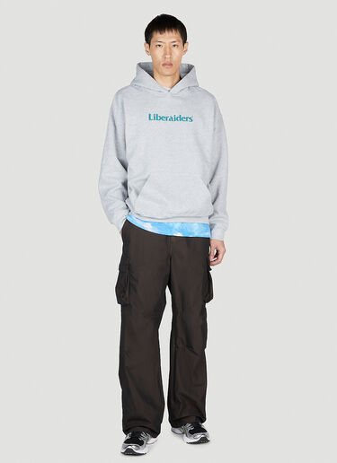 Liberaiders Logo Hooded Sweatshirt Grey lib0153006