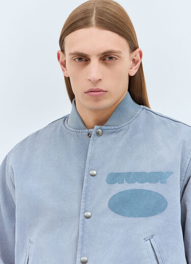 Stüssy Ghost Logo Varsity Jacket Blue sts0159001