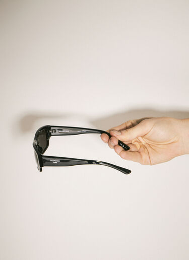 Balenciaga Square-Oval Sunglasses Black bcs0357009