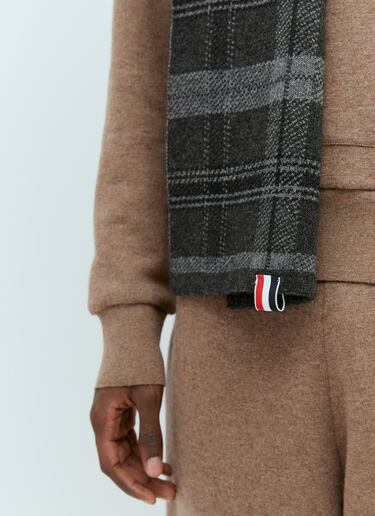タータンジャカードスカーフ Thom Browne タータンジャカードスカーフ グレー thb0154014