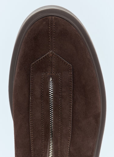The Row Suede Zipped Boots Brown row0258023