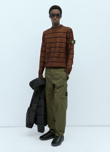 Bicolour Stitch Wool Knit Sweater Stone Island Bicolour Stitch Wool Knit Sweater Brown sto0154065