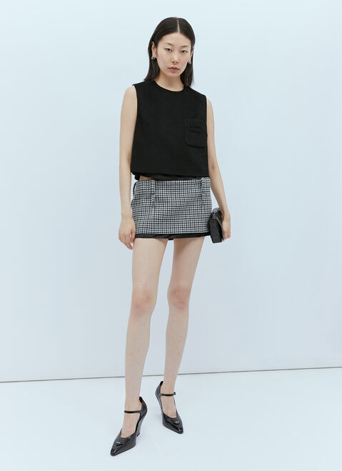 Miu Miu Velour Top Grey miu0254025