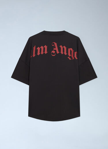 Curved Logo Over T-shirt Palm Angels Curved Logo Over T-shirt Black pma0162007