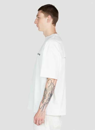 Balenciaga 徽标印花宽大 T 恤 白色 bal0153013