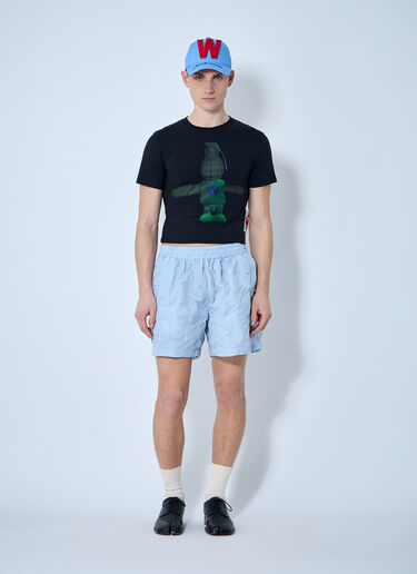 Walter Van Beirendonck Quilted Shorts Light Blue wlt0160002