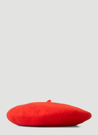 Gucci GG 徽标铭牌贝雷帽 红色 guc0151113