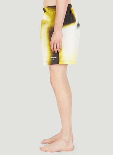 Alexander McQueen Graffiti Spray Swim Shorts Yellow amq0150033