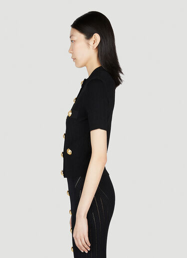 Balmain Short Sleeve Cardigan Black bln0252013