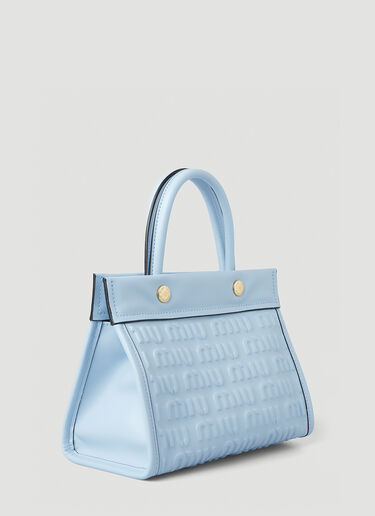 Miu Miu Embossed Logo Handbag Light Blue miu0248054