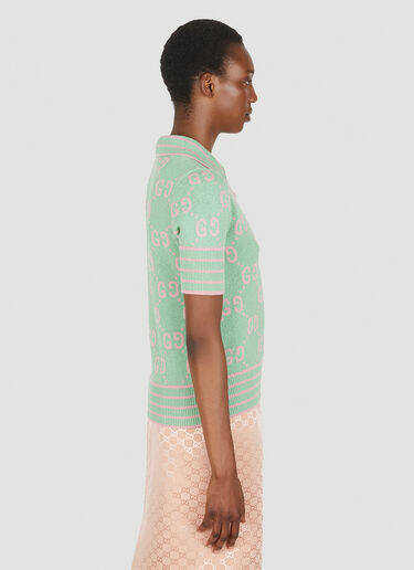 Gucci GG Jacquard Polo Shirt Green guc0250032