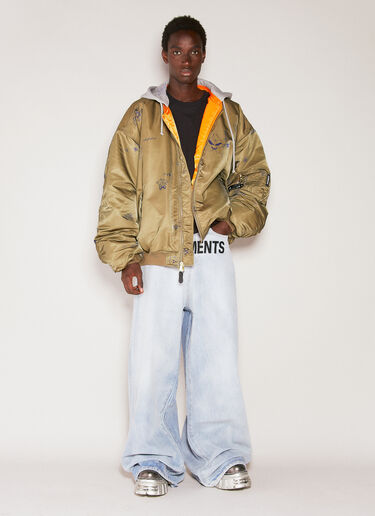 Vetements フード付きボンバージャケット グリーン vet0154007