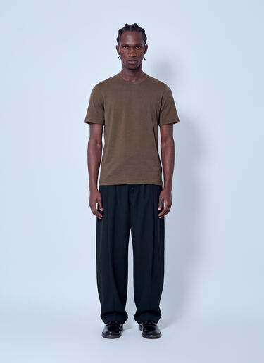 LN-CC® - Jil Sander: Cotton Crewneck T-Shirt - Brown Jil Sander Cotton Crewneck T-Shirt Brown jil0166001