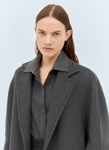 Max Mara Oversized Wool-And-Cashmere Coat Grey max0258030