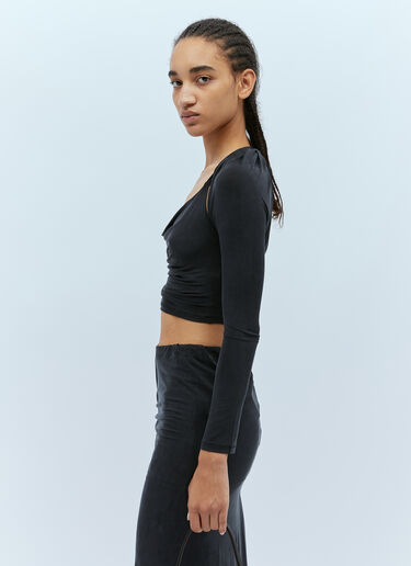 Jacquemus Le Haut Peplo Crop Top Black jac0254022