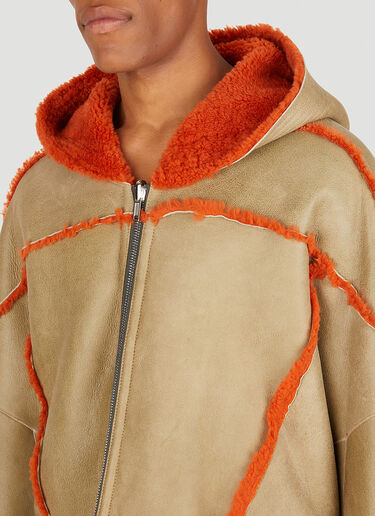 Rick Owens Jumbo Peter Shearling Jacket Beige ric0149006