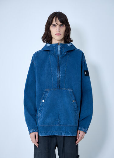Stone Island Denim Hooded Jacket Blue sto0164033