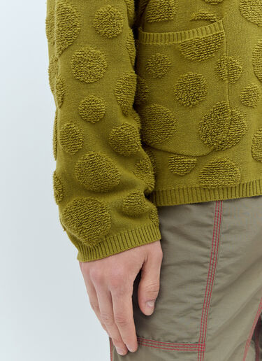 Brain Dead Dot Half-Zip Sweater Green bra0156016