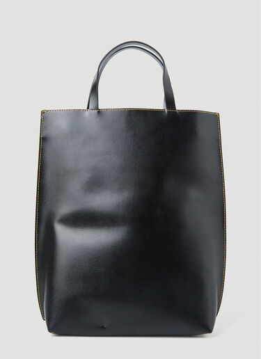 GANNI Banner Medium Tote Bag Black gan0251100
