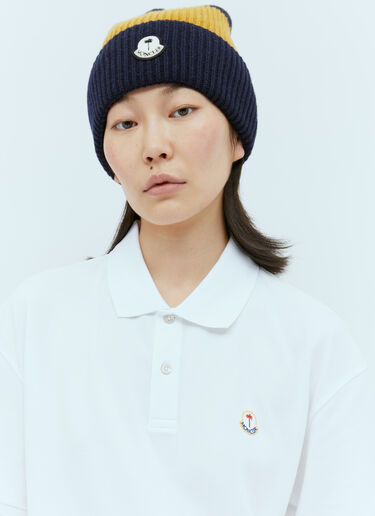 Moncler x Palm Angels 로고 패치 폴로 셔츠 화이트 mpa0355010