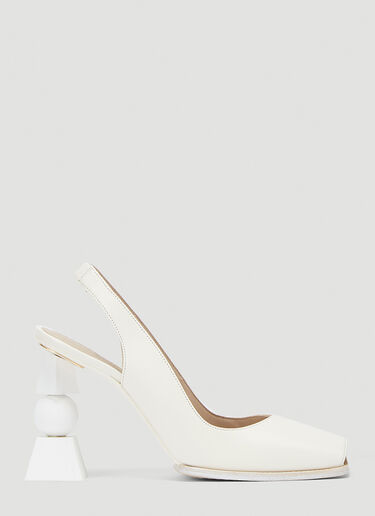 Les Chaussures Valerie Heeled Pumps Jacquemus Les Chaussures Valerie Heeled Pumps White jac0242037