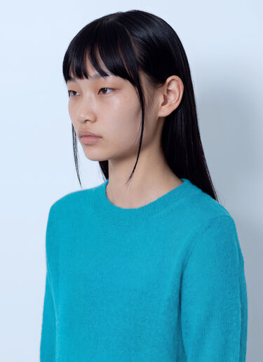 LN-CC® - Studio Nicholson: Elya Crew-Neck Sweater - Blue Studio Nicholson Elya Crew-Neck Sweater Blue stn0265005